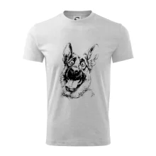 Čiernobiela karikatúra Nemecký ovčiak