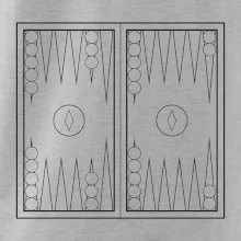 Backgammon čiernobiely