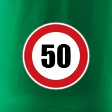 Dopravná značka - obmedzenie rýchlosti 50