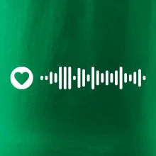 Zamilovaný Spotify kód na prsníku