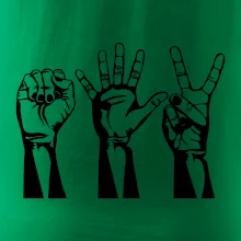 Kameň nožnice papier čierne