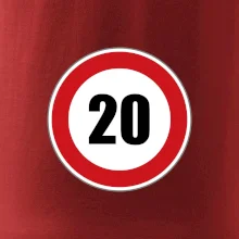 Dopravná značka - obmedzenie rýchlosti 20