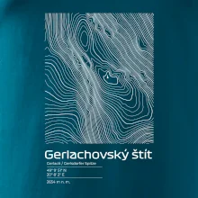 Gerlachovský štít - vrstevnice v obdĺžniku
