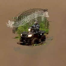 ATV štvorkolka v lese