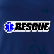 Záchranár rescue kríž modrý