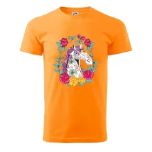 Kôň farebný s kvetinami