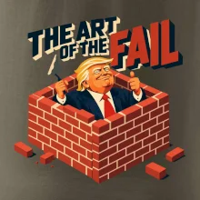 Donald Trump zazděný ve vlastní zdi