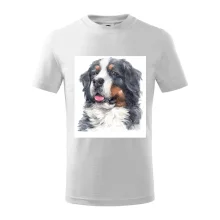 Bernský salašnícky pes -  hlava vodová farba