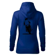 Motorkář na zádech - silnice