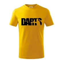 Darts - nápis so šípkarom