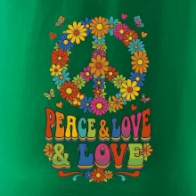 Peace and love - na výšku s květy
