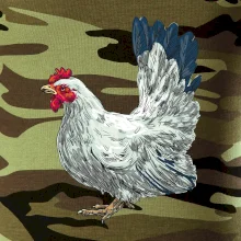 Sliepka kreslená biela