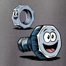 Parové tričko - Skrutka a matka Parové tričko - Skrutka a matka