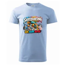 Skateboard ve street stylu eat sleep repeat
