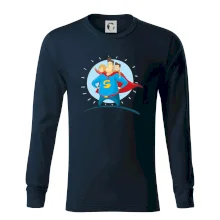 Táta superman - dievča a chlapec Táta superman - dievča a chlapec