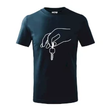 Kľúče a ruka jedným ťahom