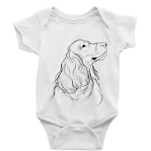 Anglický kokeršpaniel čierna kresba