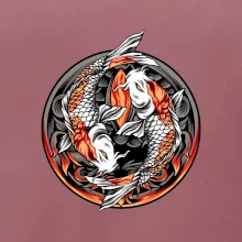 Yin & Yang Koi kapor - oranžový