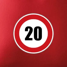 Dopravná značka - obmedzenie rýchlosti 20 Dopravná značka - obmedzenie rýchlosti 20