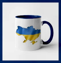 Ukrajina vlajka mapa Ukrajina vlajka mapa
