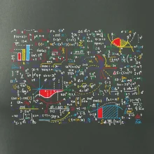 Popísaná tabuľa - Matematika farebná