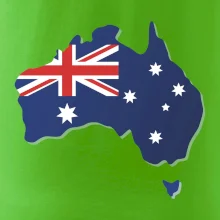 Austrália - vlajka mapa