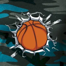 Basketbal lopta v triku