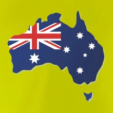 Austrália - vlajka mapa