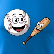 Parové tričko - baseballová raketa a loptička