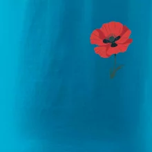 Vlčí mak kreslený na prsníku