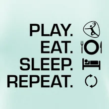 Play Eat Sleep Repeat hádzaná Play Eat Sleep Repeat hádzaná