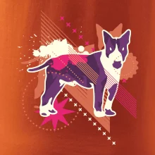 Pes abstraktný fialový