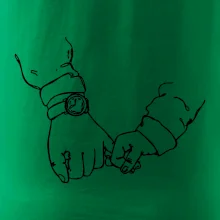 Otec a syn ruky obrys