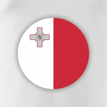 Vlajka Malta guľatá na prsník