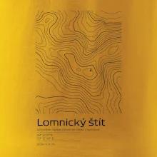 Lomnický štít - vrstevnice v obdĺžniku