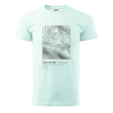 Severák - vrstevnice v obdĺžniku