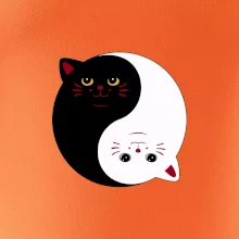 Mačky jin jang farebné