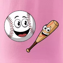 Parové tričko - baseballová raketa a loptička