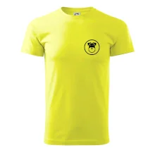 Bradáč v koliesku na prsníku