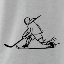 Kreslený hokejista tučnou fixkou