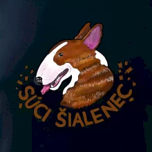 Bulterier Súci šialenec (Pecka design)