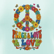 Peace and love - na výšku s květy