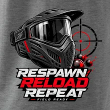 Paintballová maska – Respawn, Reload, Repeat