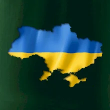 Ukrajina vlajka mapa