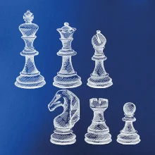 Šachové figúrky kreslené