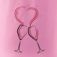Víno je láska - srdiečka