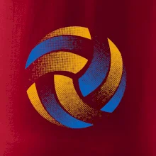 Volejbalová lopta raster farebný