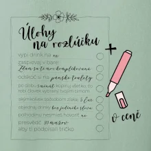 Tričko na rozlúčku s úlohami pre nevestu - lineárne
