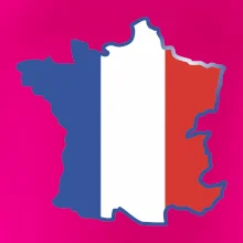 Francúzska vlajka mapa obrys