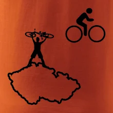 Mapa ČR + kolo na prsu Mapa ČR + kolo na prsu